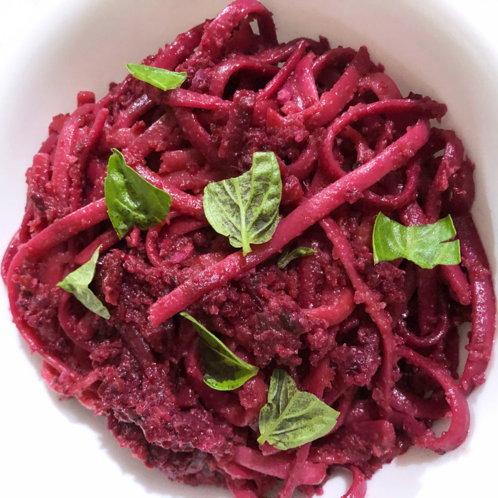 beet pesto pasta