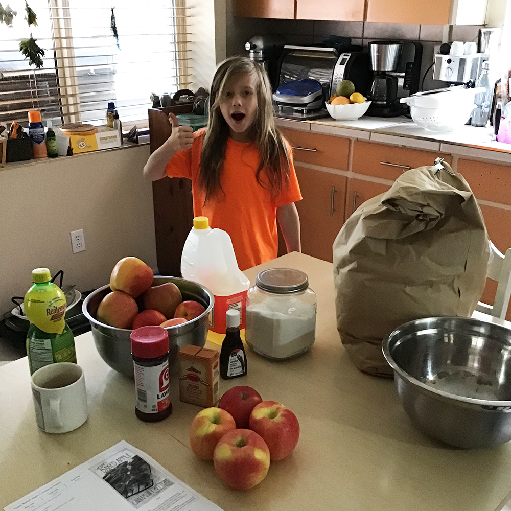 Mr. O and Dad collected all the ingredients they needed before starting.